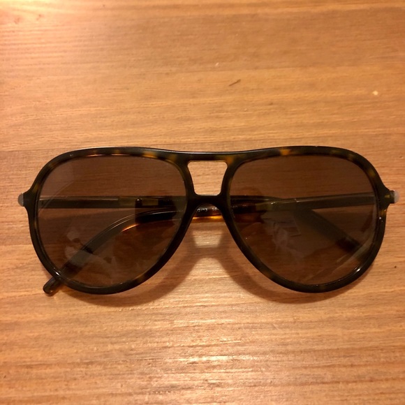 Burberry Tortoise Aviator Sunglasses